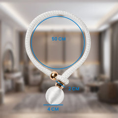 YONO Luxe Gordijn Houder - Gordijn Embrasse Modern - Gordijnbinder Touw - 2 Stuks - Wit