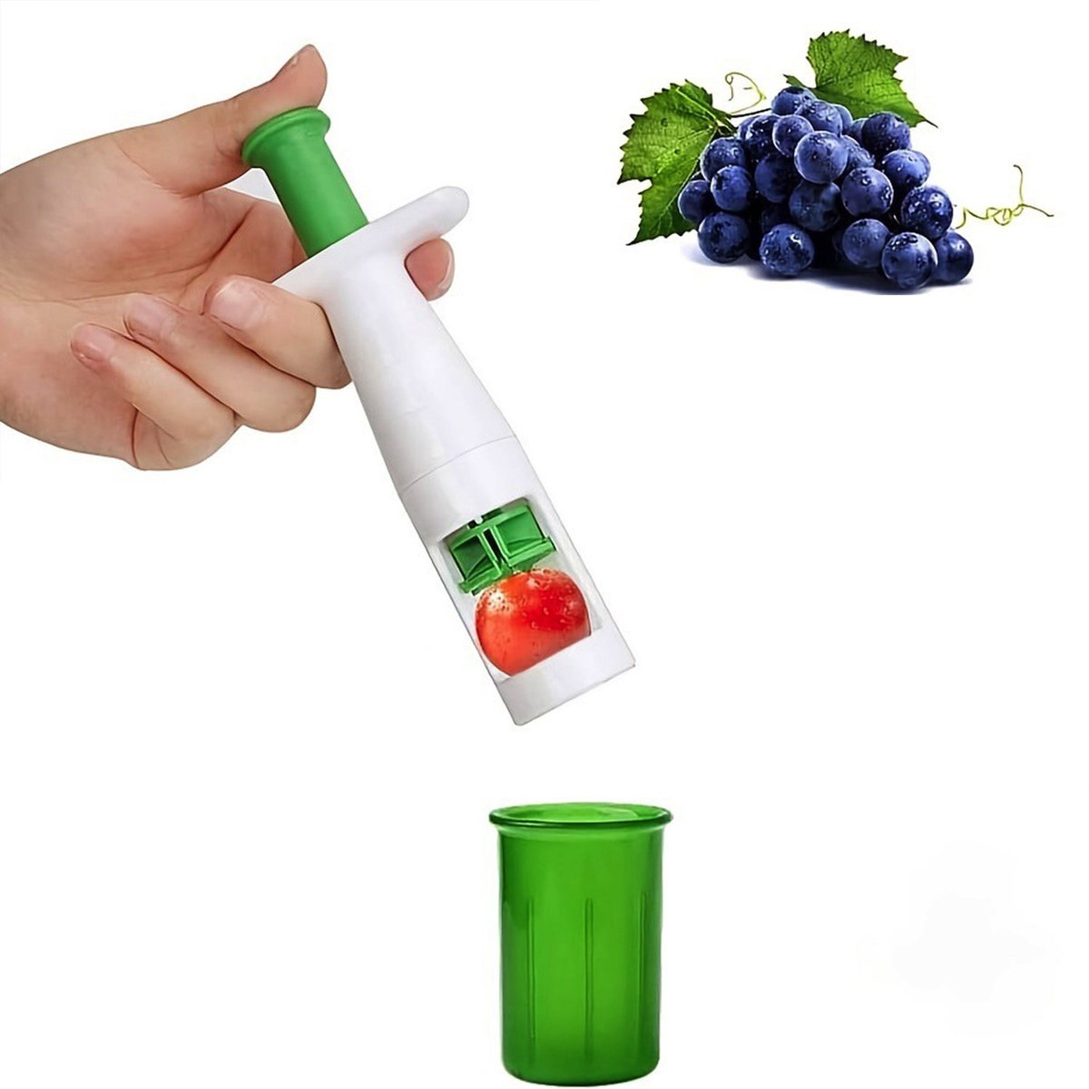 YONO Druivensnijder - Cherry Tomaten Snijder – Groen