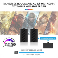 YONO Oplaadstation geschikt voor Xbox Series X / S Controller – Oplader met 2 Oplaadbare Accu / Batterij – Play and Charge Kit