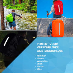 YONO Regenhoes Backpack Waterdicht - Reflecterende Rugzak Hoes Vliegtuig - 60 tot 70 Liter - Oranje - XL