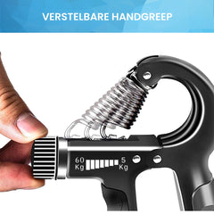YONO Handtrainer Set - Handknijper Verstelbaar 10 tot 60 kg - Vingertrainer met Teller - Armtrainer - Knijphalter - Onderarm Grip Trainer - 2 Stuks
