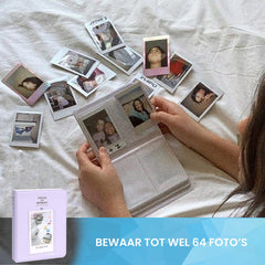 YONO Accessoires Set XL geschikt voor Fujifilm Instax Mini 12 - Camera Tas met Draagriem - Hoesje en Fotoalbum - Fotolijstjes - Filters - Stickers - Lila Paars