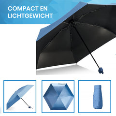YONO Mini Paraplu Opvouwbaar - Kleine Zak Regenscherm - Zonneparaplu UV Bescherming - Donkerblauw
