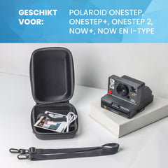YONO Hard Case geschikt voor Polaroid OneStep / OneStep+ / Onestep 2 / Now+ / Now / I-Type Instant Film Camera - Tasje met Draagriem - Beschermhoes - Zwart
