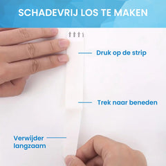 YONO Ophangsysteem Klittenband Zelfklevend voor Foto / Poster / Schilderij - Fotolijst Ophangen Zonder Boren - 12 Stuks - XL