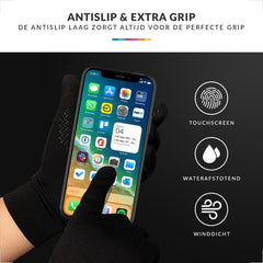 YONO Handschoenen met Touchscreen Functie - Winter Sporthandschoenen Fleece Heren en Dames Unisex - Zwart - Large