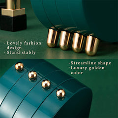 YONO Compacte Sieradenhouder met Spiegel - Sieraden Display Organizer - Oorbellen Standaard - Oorbellenrekje - Ketting Houder - Sieradendoosje - Donkergroen