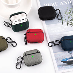 YONO Hoesje geschikt voor Apple Airpods 3 - Nylon Hard Case met Clip - Zwart