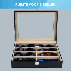 YONO Opbergbox voor Zonnebrillen - Brillen Doos - Organizer - Zwart
