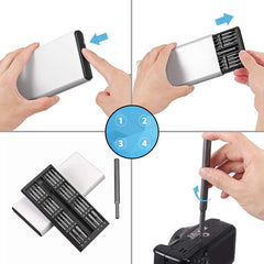 Professionele Precisie Schroevendraaierset 62-Delig Magnetisch - Gereedschap geschikt voor Laptop / Camera / Smartphone / iPhone / Tablet / Macbook / Brillen / Horloges / Uurwerk