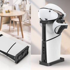 YONO Smart Standaard geschikt voor Playstation 5 Slim - PS5 Horizontale en Verticale Houder in 1 - Stand Liggend - Zwart