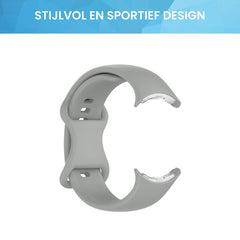 YONO Bandje geschikt voor Google Pixel 2 - Siliconen Armband - Grijs