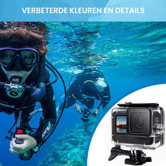 YONO Duik Accessoires Set geschikt voor GoPro Hero 12/11/10/9 - Behuizing Case Waterdicht / Filters / Anti Fog Inserts - 7in1