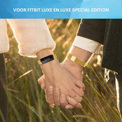 YONO Milanees Bandje geschikt voor Fitbit Inspire 3 - Stalen Milanese Band - Horlogeband / Polsband / Armband - Goud