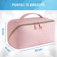 YONO Reis Make Up Tas - Toilettas Etui - Cosmetica Tas - Beauty Case Organizer - Large - Roze
