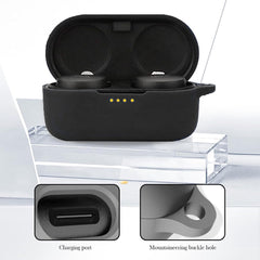 YONO Soft Case geschikt voor Denon PerL Pro / PerL Earbuds - Siliconen Hoesje - Zwart