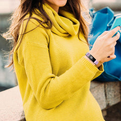 YONO Bandje geschikt voor Fitbit Versa 3 / Sense – Milanees – Regenboog – Large