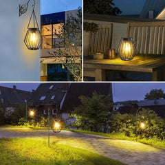 YONO Solar Lantaarn voor Buiten - Tuinverlichting op Zonne Energie - Tuin Lamp Lantaarn Hangend - Warm Wit - 1 Stuk