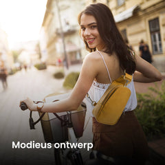 YONO Crossbody Tas Azteca Design - Sling Bag - Schoudertas - Anti Diefstal Rugzak - Dames - Lichtbruin