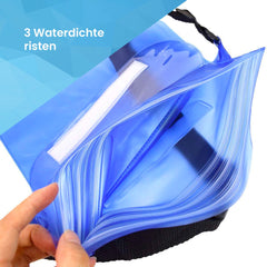 YONO Heuptasje Waterdicht - Fanny Pack Doorzichtig - Waterdichte Heuptas - Vakantie - Reizen - Festival - Dames en Heren - Blauw