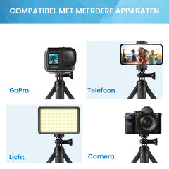 YONO Mini Tripod Stick geschikt voor GoPro / DJI Osmo / Insta360 - Action Camera Selfie Statief Grip – Zwart