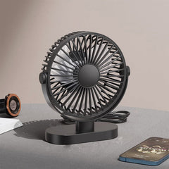 YONO Tafelventilator - USB Ventilator voor Tafel of Bureau - Kantelbaar - 3 Snelheden - Zwart