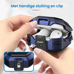 YONO Armor Hard Case geschikt voor Samsung Galaxy Buds 2 Pro (2022) - Galaxy Buds Pro (2021) - Galaxy Buds 2 (2021) - Galaxy Buds Live (2020) - Hoesje met Lock en Clip - Blauw