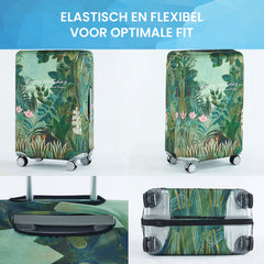 YONO Kofferhoes Elastisch - Wasbare Koffer Beschermhoes - XL - Tropical Green