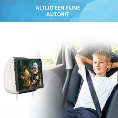 YONO Tablet Houder Auto Hoofdsteun - Universeel 360 Graden Draaibaar - Geschikt voor Tablet, Telefoon en Game Console - Zwart