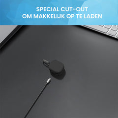 YONO Soft Case geschikt voor JBL Wave 300TWS - Hoesje met Clip - Zwart