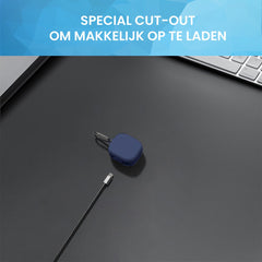 YONO Soft Case geschikt voor JBL Wave 300TWS - Hoesje met Clip - Donkerblauw