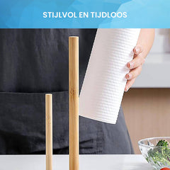 YONO Bamboe Keukenrolhouder Staand - Rollenhouder - Hout