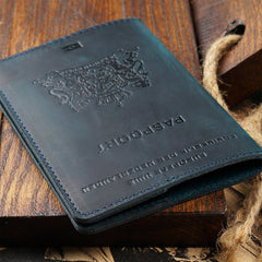 YONO Paspoort Hoesje Nederland Leer - Houder Cover Mapje - Donkerblauw