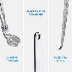 YONO Kaarsendover Set - Candle Snuffer / Wick Trimmer / Dipper - Kaars Dover Waxinelichtjes Accessoires - Zilver