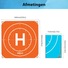 YONO Drone Landing Pad - Opvouwbaar - geschikt voor DJI - 50cm - Oranje