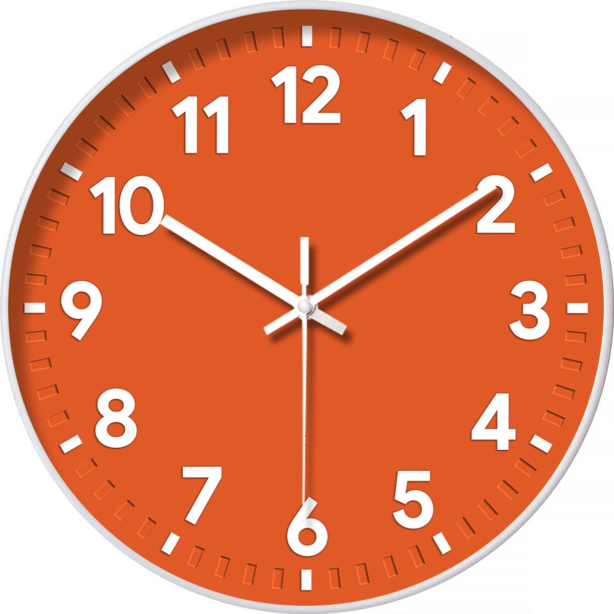 YONO Wandklok Modern - Stille Klok - 30 cm - Oranje