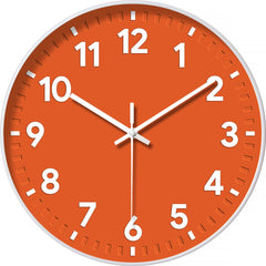 YONO Wandklok Modern - Stille Klok - 30 cm - Oranje