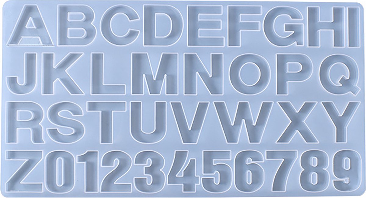 YONO Epoxy Mallen Letters en Cijfers - Siliconen Mal - Alfabet