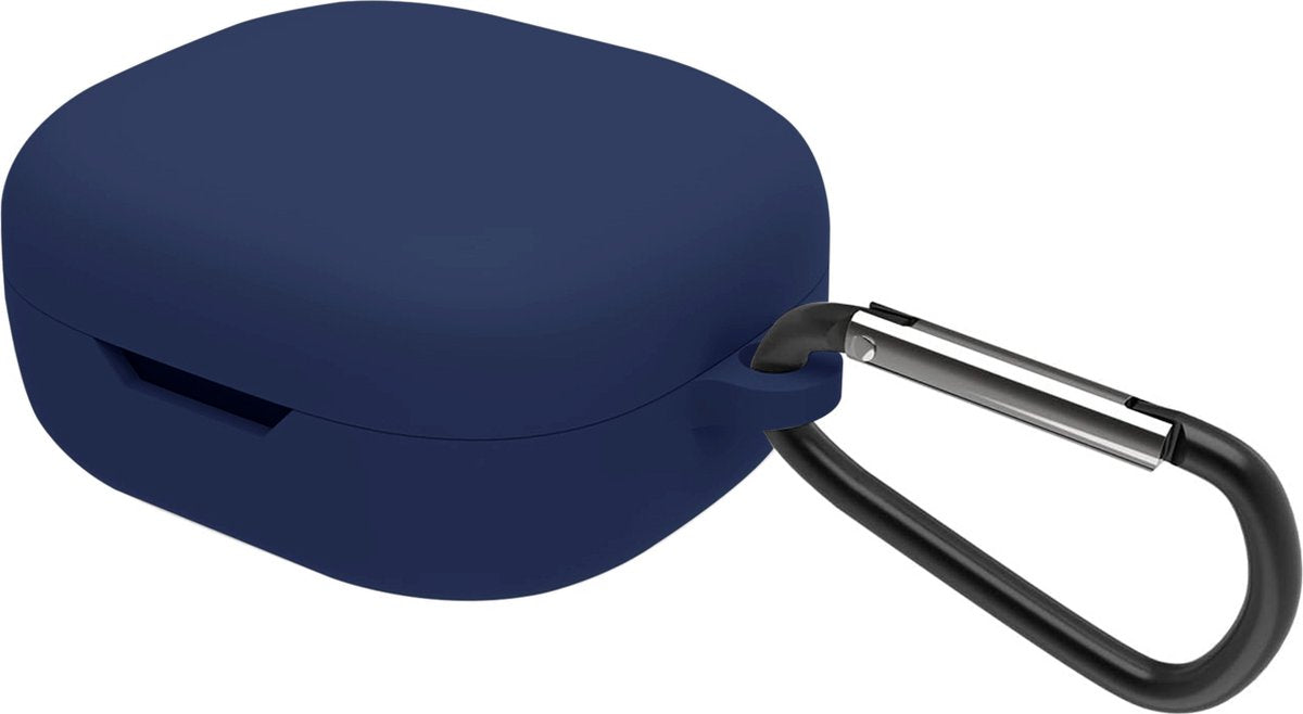 YONO Soft Case geschikt voor JBL Wave 300TWS - Hoesje met Clip - Donkerblauw