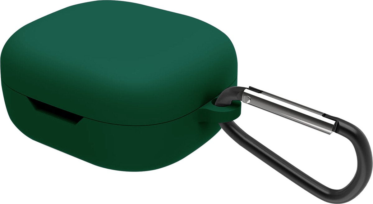 YONO Soft Case geschikt voor JBL Wave 300TWS - Hoesje met Clip - Donkergroen