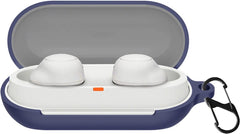 YONO Soft Case geschikt voor Sony WF-C700N - Hoesje met Clip - Blauw