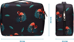 YONO Reis Toilettas Hangend met Haak - Geschikt voor Beauty, Make Up en Toiletartikelen – Travel Organizer – Cosmetica Tas voor Dames en Heren - Flamingo Zwart