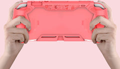 YONO Grip Case geschikt voor Nintendo Switch LITE - Ergonomische Console Hoesje met Screen Protector Glas - Beschermhoes Accessoires - Roze