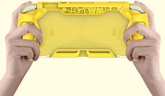 YONO Grip Case geschikt voor Nintendo Switch LITE - Ergonomische Console Hoesje met Screen Protector Glas - Beschermhoes Accessoires - Geel