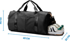 YONO Reistas Handbagage 40x20x25 - Weekendtas Ryanair – Sporttas - Schoudertas Dames en Heren – Zwart