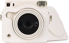 YONO Case geschikt voor Fujifilm Instax Square SQ1 - Hoes met Draagriem - Cameratas - Wit