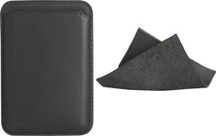YONO Kaarthouder Leer geschikt voor Apple iPhone 14 / 13 / 12 - Magnetische Pasjeshouder Mag-safe - Leren Wallet - Zwart