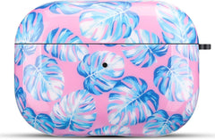 YONO Hard Case geschikt voor Apple Airpods Pro 1 / 2 - Monstera Roze