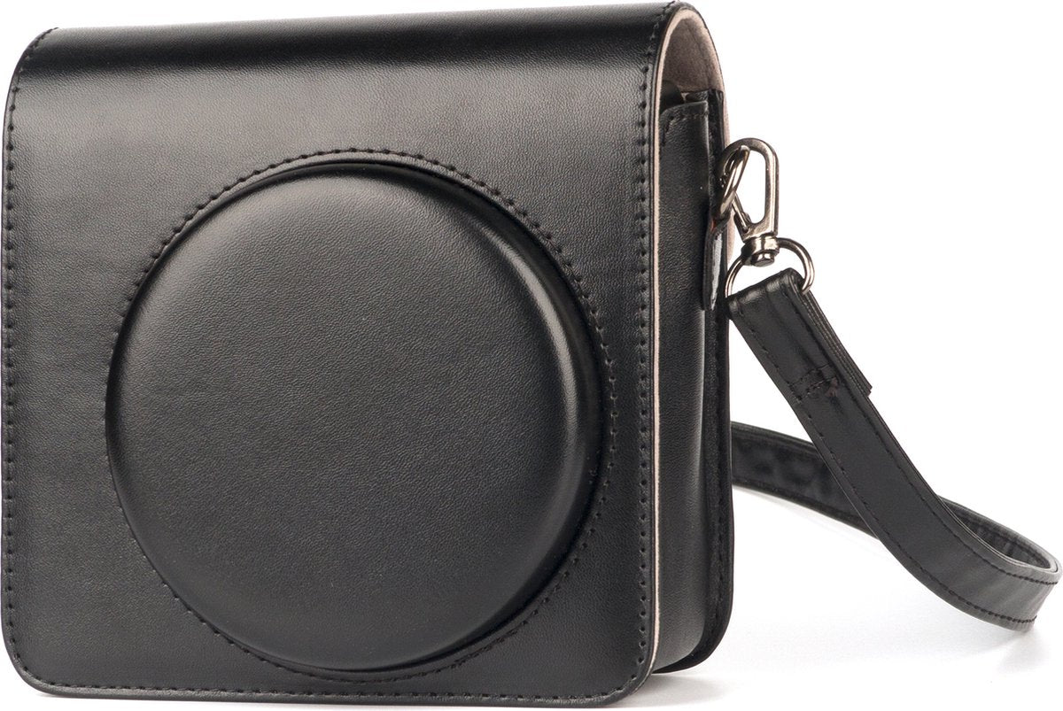 YONO Case geschikt voor Fujifilm Instax SQUARE SQ40 - Hoesje met Draagriem - Zwart