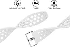 YONO Bandje geschikt voor Fitbit Versa 2 - Siliconen - Sport Air - Wit - Large